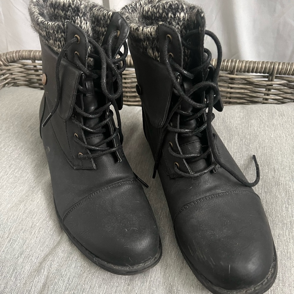 Black ankle boots